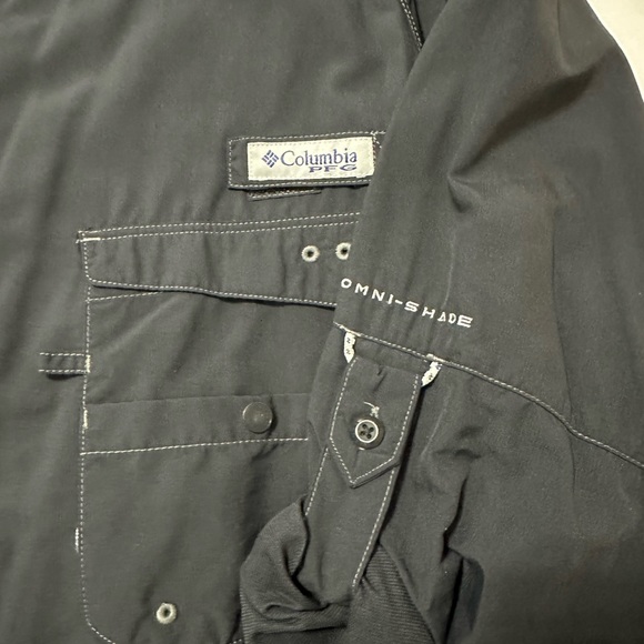 Columbia PFG Long Sleeve Black Button-up XXL - Picture 3 of 3